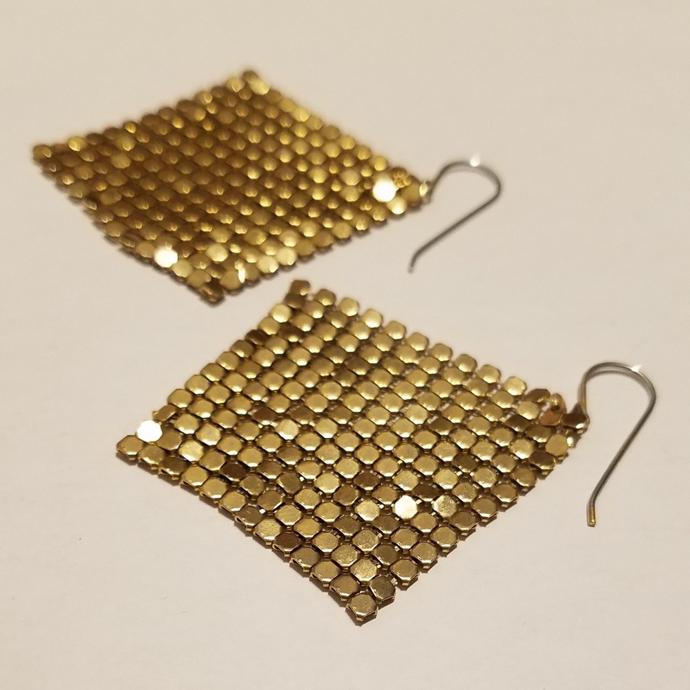 Golden Chainmail Drape Earrings